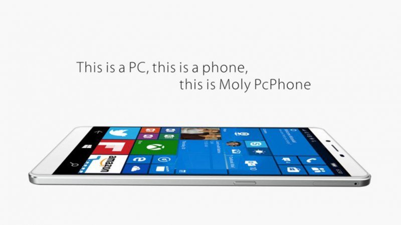 Moly Pc Phone W6 تلفن هوشمند ویندوز 10 با صفحه نمایش 6 اینچی